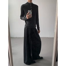 亨利领长袖针织衫假两件立领长袖打底衫修身上衣MY5608特P52，男装针织衫/毛衣，星座908-1