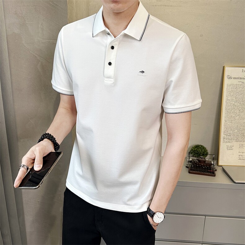 夏季新款男士短袖T恤时尚百搭休闲上衣潮牌半袖Polo衫PL8601-P65,男装T恤,电商A237