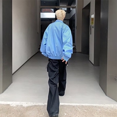美式外套男生短款潮牌秋季条纹拉链衬衫外套HY651P63，男装夹克，星座1116-2