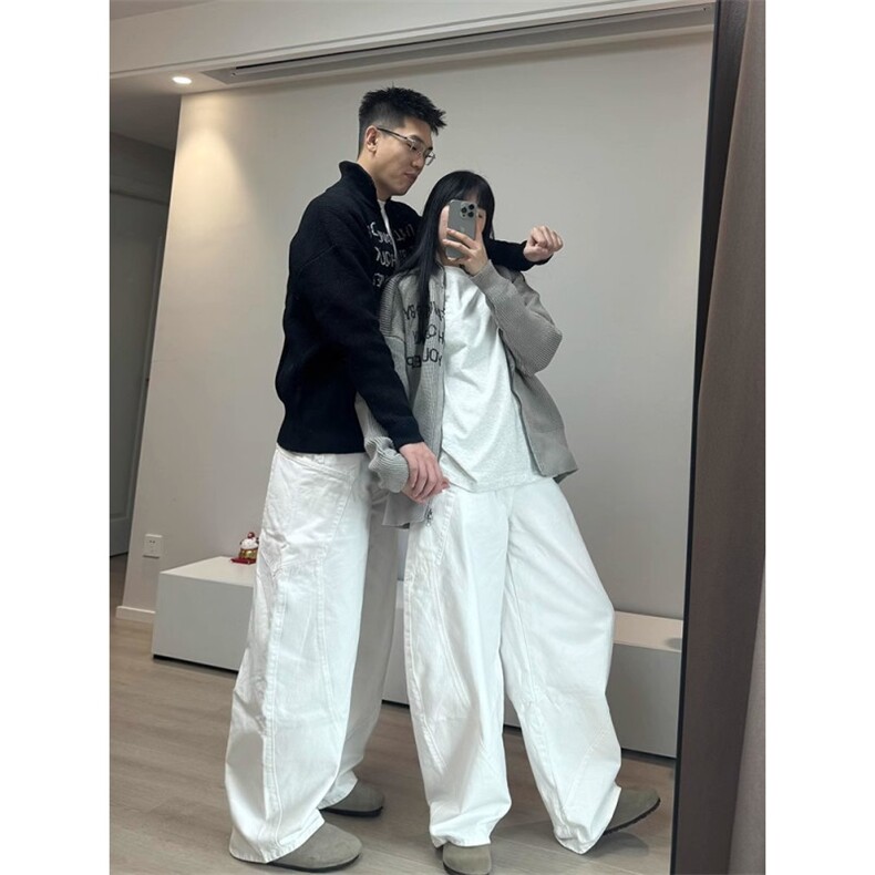 美式潮牌高街字母印花立领开衫毛衣Cleanfit慵懒风软糯针织衫外套,男装针织衫/毛衣,星座506A