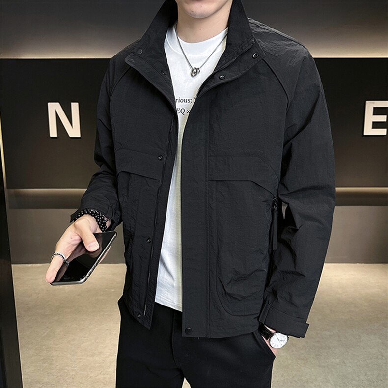 店主风2025年秋季新款潮牌外套立领帅气男夹克JK9211-P93,男装夹克,电商D240-242