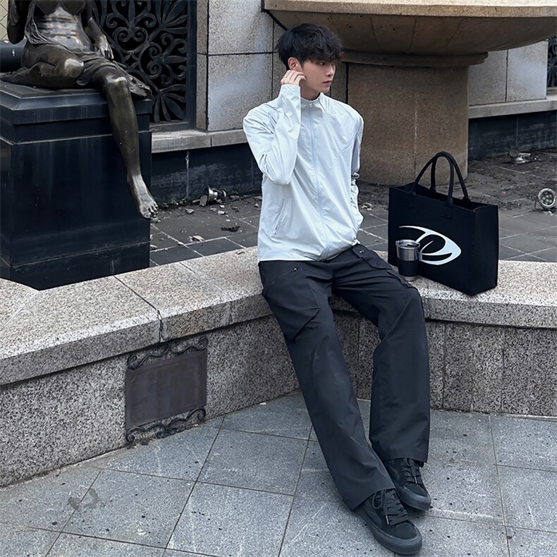 春夏款高品质冰感速干防晒服休闲户外运动外套透气弹力机能风夹克,男装防晒衣,电商A486