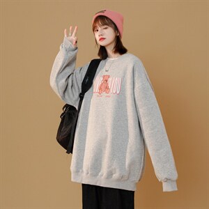 2022秋装中性卡通卫衣女长袖chic上衣外套B208-WY301-P40控58图片
