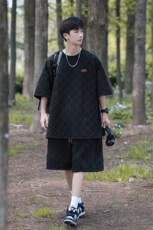 短袖T恤DT77021P35短裤男DK77019P35大码休闲套装TZ77020P70控98，男装T恤，星座227-7