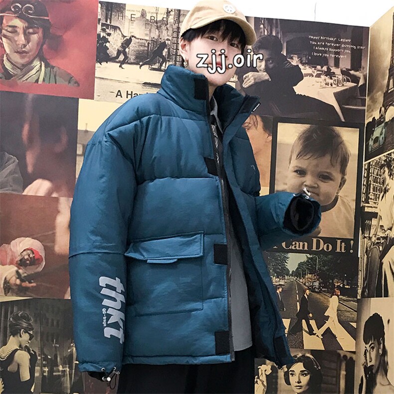 2025新款港风亮面反光变色棉衣棉袄立领面包服棉服3367-P80控138，男装棉衣，星座207