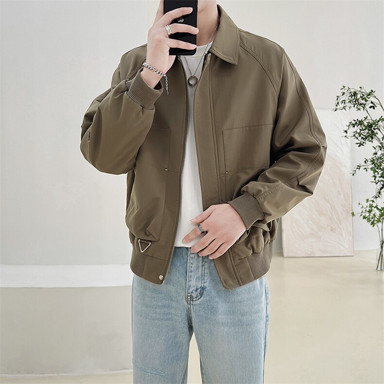 冬季2023轻熟纯色休闲夹克店主风薄款批130.A236-JK5025-P140,男装夹克,电商A236