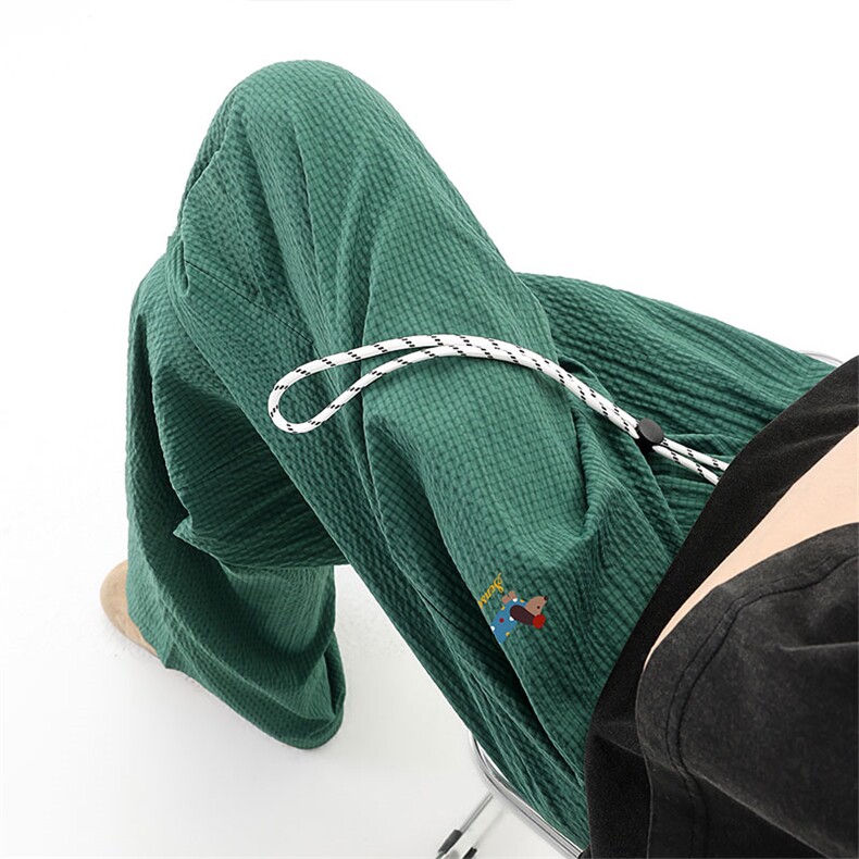 现货ZK8028-特批27控58刺绣多巴胺冰丝速干休闲裤长裤伞兵裤,男装休闲裤,电商A059