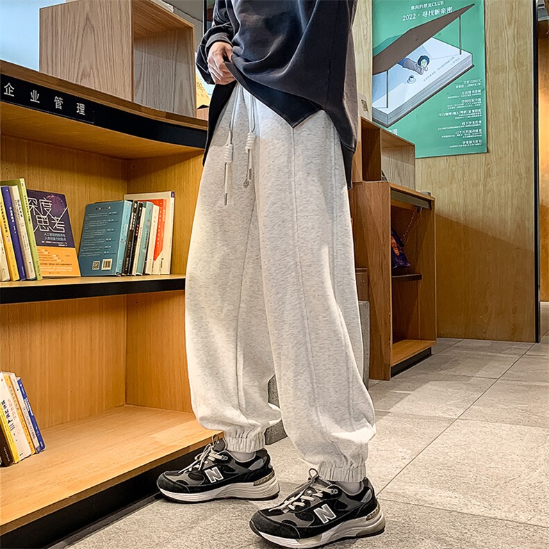2023秋季新品港风裤绳金属装饰休闲裤长裤束脚卫裤男士K7397-P70,男装休闲裤,电商A441-1