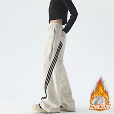 现货秋冬加绒休闲裤男士直筒扎染裤潮运动裤225-2-CK10-P65，女装休闲裤，星座225-2