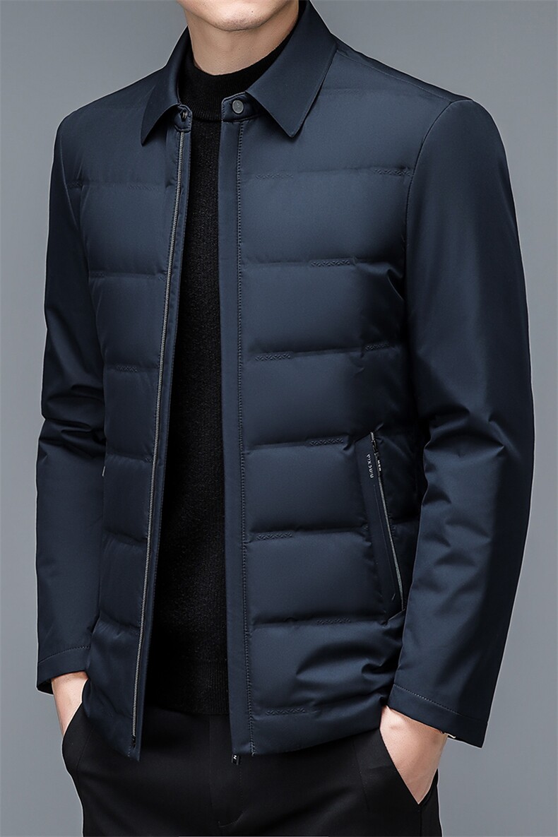 CXY209钱塘2020-2冬季新款商务休闲翻领中年男士厚款羽绒服P170,男装羽绒服,钱塘207-2