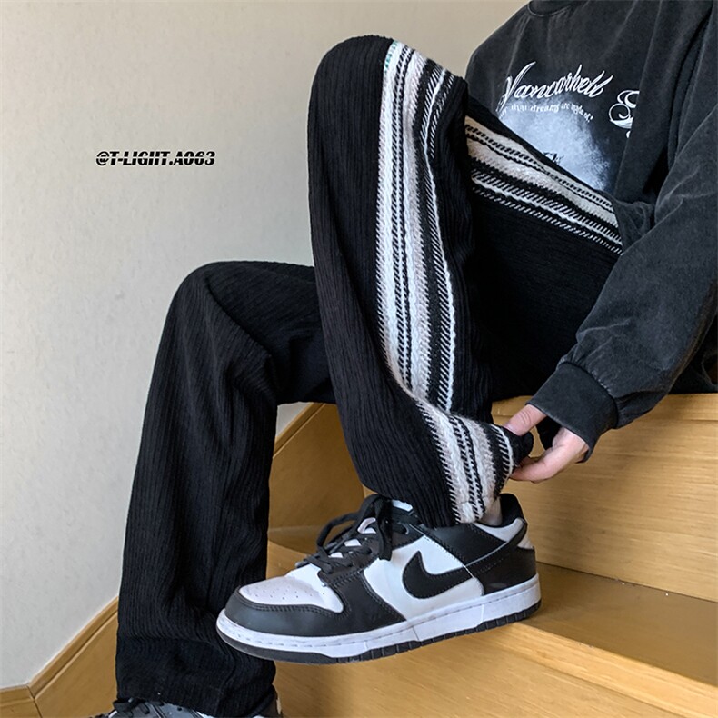 美式高街欧棉绒加绒加厚直筒休闲运动裤货号K682P60加绒P75控价98,男装休闲裤,电商A063