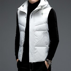 2023冬季新款男士羽绒马甲外套男装休闲加厚连帽短款衣服P150，男装背心/马甲，钱塘6003（原4033）