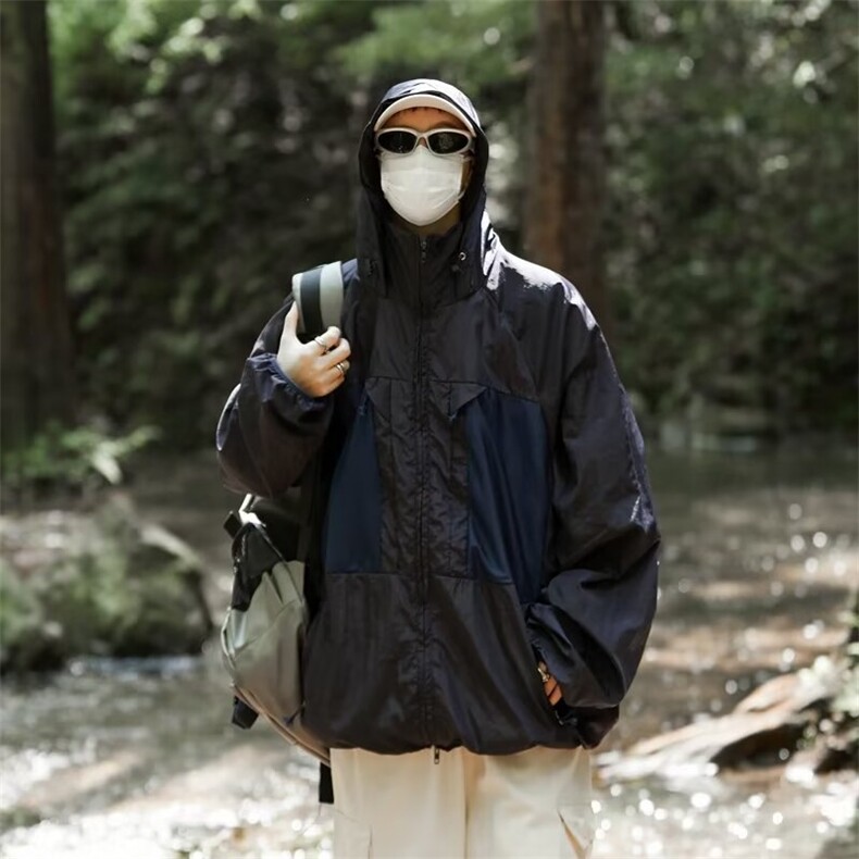山系机能防紫外线冲锋衣男夏轻薄款户外速干防晒HT75-P46，男装防晒衣，星座1109-3