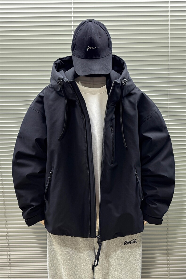 2025新标90白鸭绒工装高品质加厚派克男连帽羽绒服外套319-P350,男装羽绒服,钱塘708(原3018)