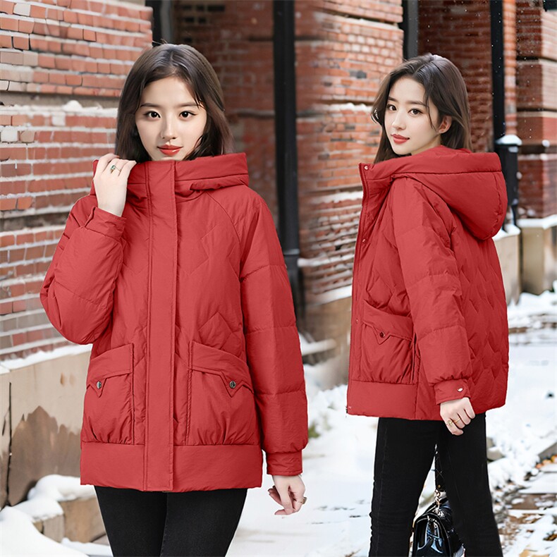 时尚百搭女士羽绒服保暖轻薄连帽短外套多色可选冬季必备,女装羽绒服,婷思杰（原婷想服饰）