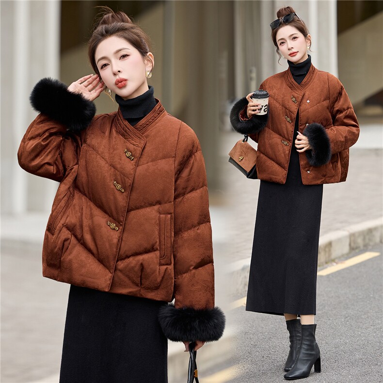 2025年冬季中式保暖羽绒新款羽绒服，女装羽绒服，依如秀(原杭风阁)