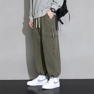 M-8XL 棉 秋季新款大码平脚多袋工装潮流休裤 109-K505-P60图片