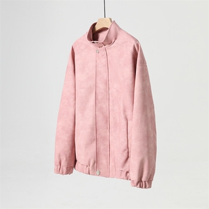 春秋宽松夹克男港风复古怀旧美式骑行机车服PU皮衣外套 JK667-P95图片
