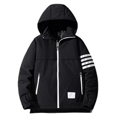 冬季新款韩版四条杠连帽外套保暖标白鸭绒羽绒服外套DB51-P110，男装羽绒服，星座1210A