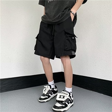 短裤男夏季潮牌情侣宽松休闲中裤设计感小众重磅五分裤DK2204-P29，男装休闲裤，星座1008