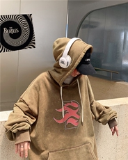 2024新款秋装复古美式水洗做旧宽松连帽卫衣301B-JB7882-P68，男装卫衣，星座301B