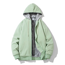 新款男百搭设计感连帽加厚白底平铺针织外套WT3416-P75控108，男装夹克，星座717