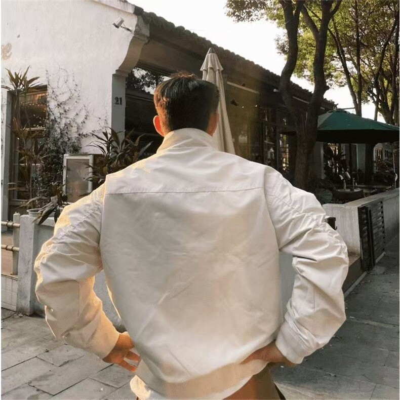 现货！！象牙白高级感立领三防夹克外套R837-P60,男装夹克,星座1005-6
