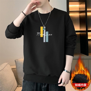 外贸跨境现货秋冬加绒新款2024情侣休闲印花卫衣打底JR061-P19图片