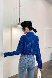 【春款】点点系带衬衫，两色三码，女装衬衫，哥卓