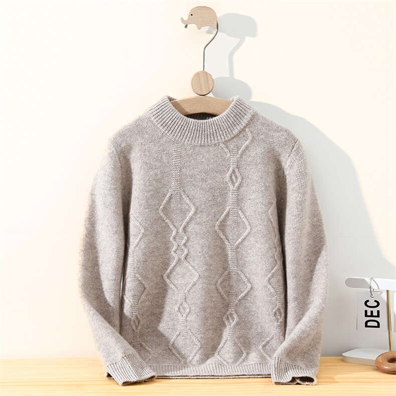 新款菱型长袖男女通用，童装儿童羊毛衫，冰晶童装