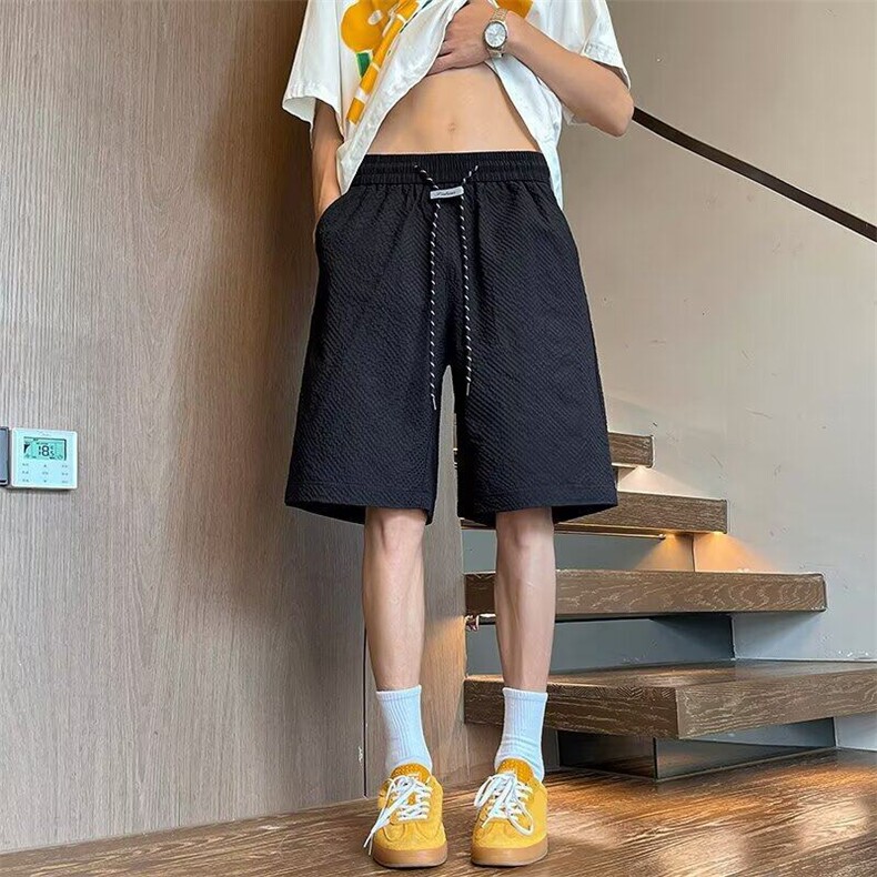 夏季新款美式短裤泡泡纱四分男士夏季薄款休闲裤运动训练速干外潮图片