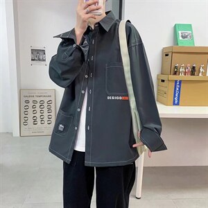 长袖衬衫春款男港风潮流C2116P40图片