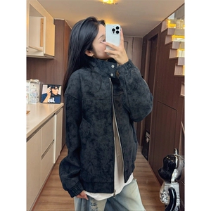 现货  美式夹棉立领机车夹克宽松百搭上衣MY59/P80图片