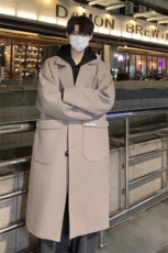 秋冬中长款毛呢大衣男韩系高级感痞帅英伦风衣外套812-F635-P128，男装风衣，星座812