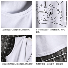 BX25136-P20港风运动汗背心男大码汗衫男无袖T恤男网格挂拍，男装T恤，电商A040A