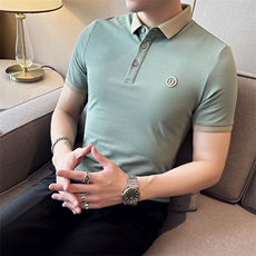 现货主推夏季短袖翻领Polo衫5色大码半袖T066-特P40，男装T恤，电商D342