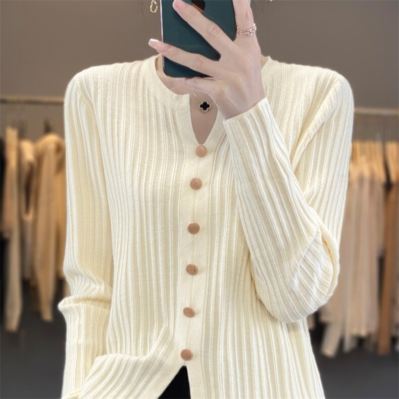简约假开衫羊毛衫女2025新款秋冬v领毛衣内搭正肩宽松针织打底衫,针织衫/毛衣,雪真羊绒