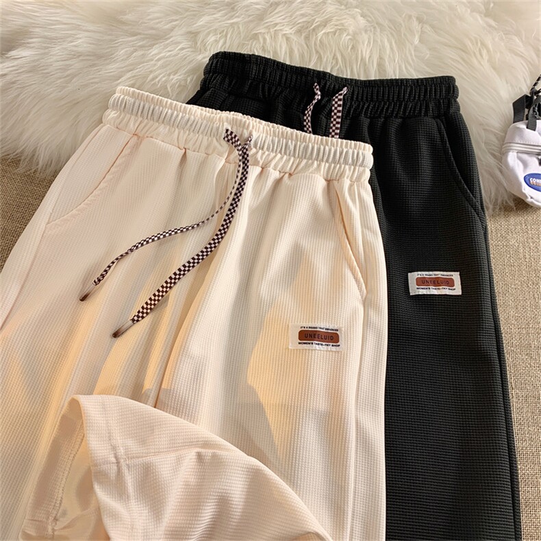 休闲裤男韩版潮流高街帅气2026春夏季新款ins宽松束脚裤K3607-P30,男装休闲裤,星座412