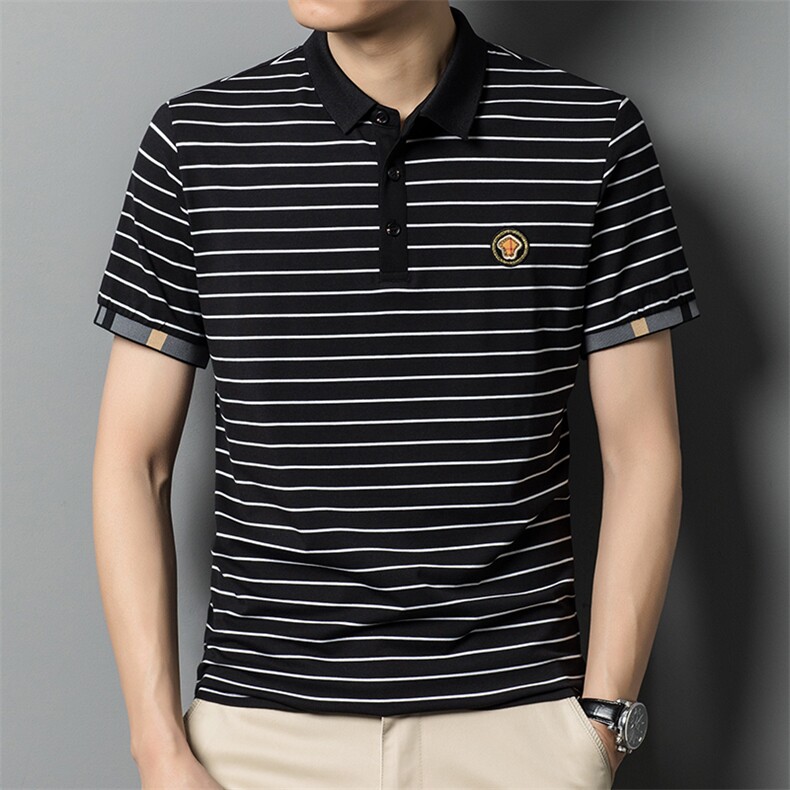 POLO衫男上衣半袖男衣服男士体恤衫休闲翻领爸爸短袖男SW507-P65,男装Polo衫,星座1105-3