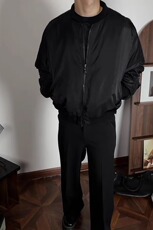 常规秋冬廓形短宽复古飞行夹克翻领宽松棉服外套外穿潮LF1022P80，男装夹克，电商D256-2(原A064-2)