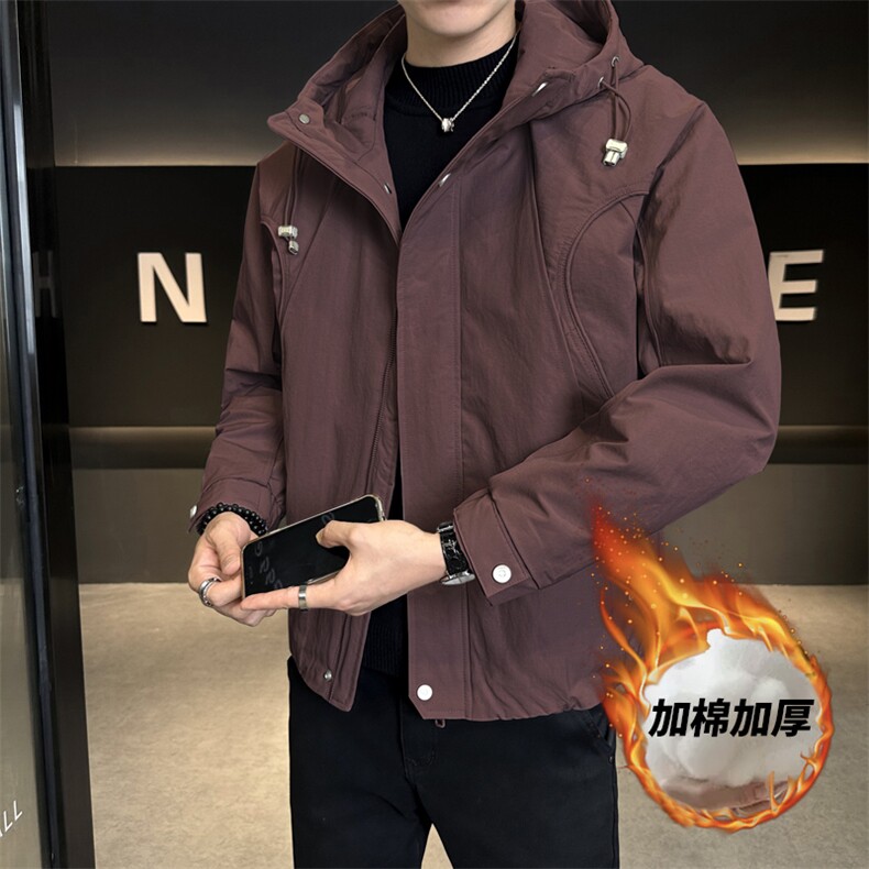 3916 P135 2025新款棉服加棉冲风衣夹克棉衣外套  控卷后 195图片