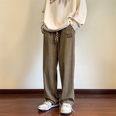 现货2024春季潮牌直筒阔腿裤灯芯绒休闲运动裤男K5091-P32，男装休闲裤，星座512-2