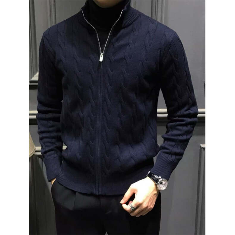 MM501-P63新款时尚潮流设计感宽松拉链开衫连帽毛衣,男装针织衫/毛衣,星座617A-2