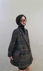 2021冬季中长款呢大衣图片