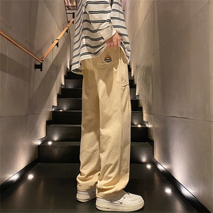 春季新款日系复古裤子男直筒休闲工装裤潮牌宽松阔腿裤K0317-P58图片