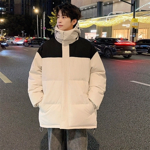 现货抖音得物品质 拼接撞色三防加厚棉衣外套冬季连帽棉服MY66666图片