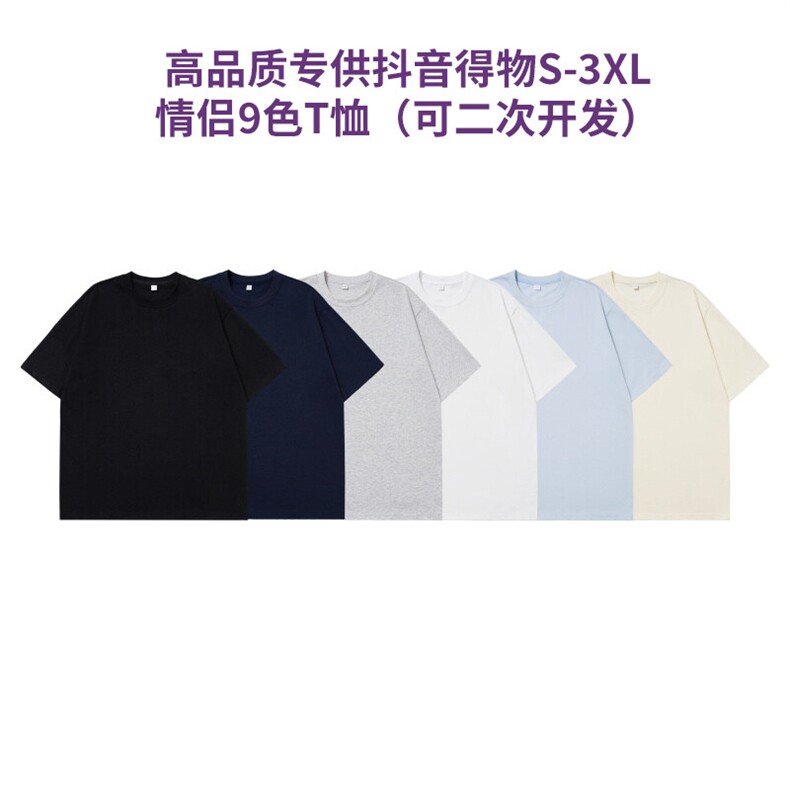 2025春夏季 休闲宽松纯色防晒显瘦百搭打底短袖圆领T恤 T2501 P15图片