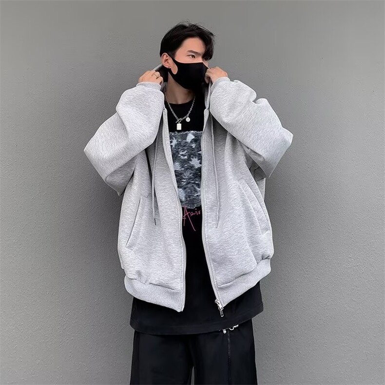cleanfit开衫垫肩卫衣美式高街男连帽拉链重磅外套衣服WC400-P46,女装短外套,星座1008