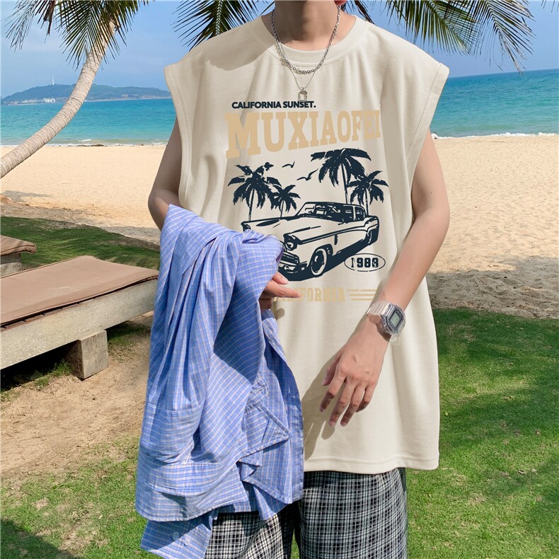 量大图低自动【有货】纯棉背心HD019-1-BX2520-P20，男装背心/马甲，电商019-1