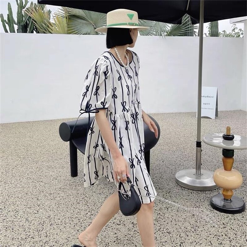 蝴蝶花娃娃裙，白绿两色，其它，欧妮卡蒂蔓